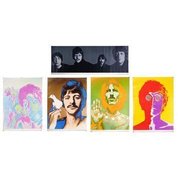 Lot # 456 : BEATLES, THE - Set of Five Richard Avedon 1967 Look Magazine Posters