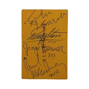 Lot # 459 : BEATLES, THE - John Lennon, Paul McCartney, George Harrison and Ringo Starr Autographed Concert Ticket