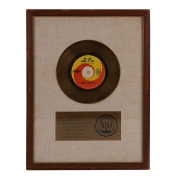 Lot # 460 : BEATLES, THE - "We Can Work It Out" Gold Disc