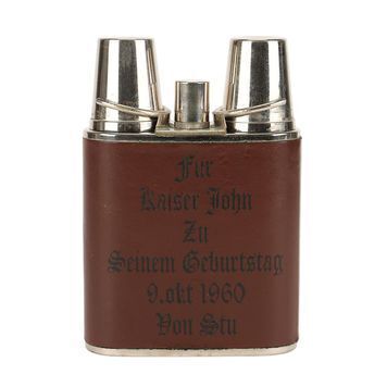 Lot # 466 : BEATLES, THE - John Lennon's Hip Flask, Gifted By Stuart Sutcliffe