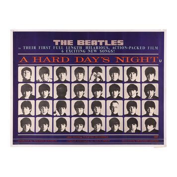 Lot # 469 : HARD DAY'S NIGHT, A - UK Quad Poster