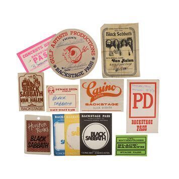 Lot # 483 : BLACK SABBATH - Set of Backstage Passes