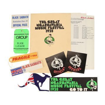 Lot # 487 : BLACK SABBATH - Set of Australia and New Zealand Tour Ephemera