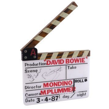 Lot # 497 : David Bowie: Never Let Me Down (1987) - David Bowie-Autographed Clapperboard