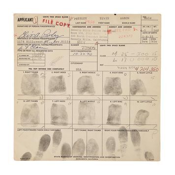 Lot # 505 : ELVIS PRESLEY - Elvis Presley's Gun License Application