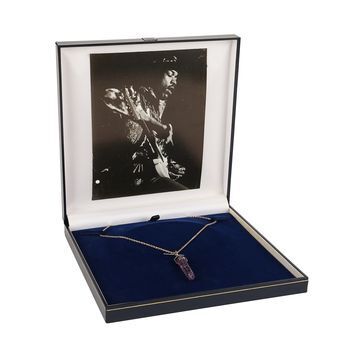 Lot # 517 : JIMI HENDRIX - Jimi Hendrix-owned Purple Crystal Necklace