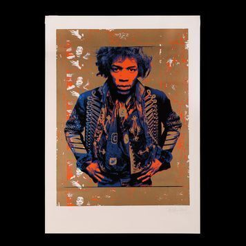 Lot # 519 : JIMI HENDRIX - Limited Edition 1/1 Proof Screenprint Signed and Numbered by Gered Mankowitz