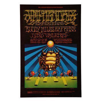 Lot # 521 : JIMI HENDRIX - "Bill Graham Presents" The Jimi Hendrix Experience Winterland Concert Poster (BG-140)