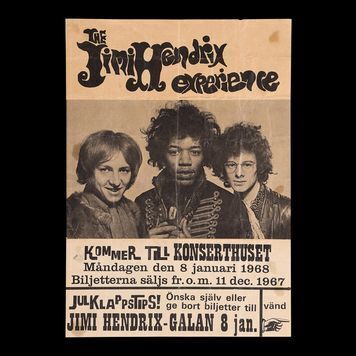 Lot # 523 : JIMI HENDRIX - The Jimi Hendrix Experience Swedish Concert Flyer