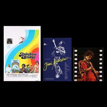 Lot # 526 : JIMI HENDRIX - Rainbow Bridge One-Sheet, Jimi Hendrix The Movie Poster and Isle of Wight Colour Print