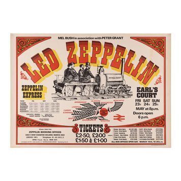 Lot # 535 : LED ZEPPELIN - "Earl's Court" Concert Poster