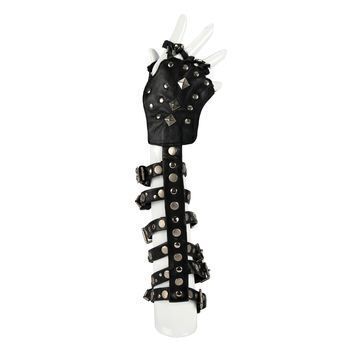 Lot # 537 : MICHAEL JACKSON - Michael Jackson's Photo-matched Studded Leather Bracer