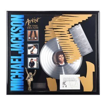 Lot # 539 : MICHAEL JACKSON - Limited-Edition Presentation "Artist of the Decade" Platinum Disc Award
