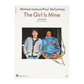 Lot # 542 : MICHAEL JACKSON - Michael Jackson Autographed "The Girl Is Mine" Sheet Music