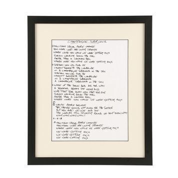 Lot # 548 : OASIS - "Champagne Supernova" Lyrics Handwritten by Noel Gallagher