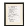 Lot # 548 : OASIS - "Champagne Supernova" Lyrics Handwritten by Noel Gallagher