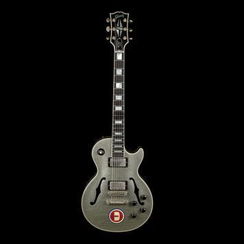Lot # 549 : OASIS - Noel Gallagher's Custom Silver Sparkle Gibson Les Paul Florentine Guitar