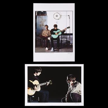 Lot # 551 : OASIS - Two Limited-edition Jill Furmanovsky Wonderwall Music Video Prints
