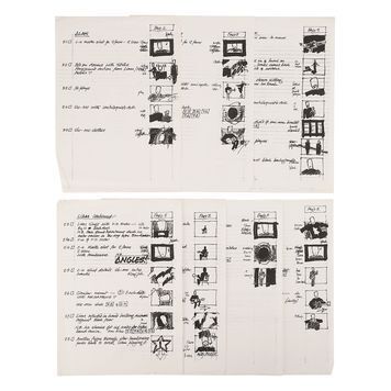 Lot # 554 : OASIS - Set of Wonderwall Music Video Production Storyboards