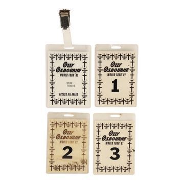 Lot # 565 : OZZY OSBOURNE - David Tangye's Tour Pass and Luggage Tags
