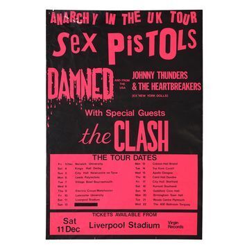 Lot # 592 : SEX PISTOLS, THE - Anarchy in the UK Tour Poster