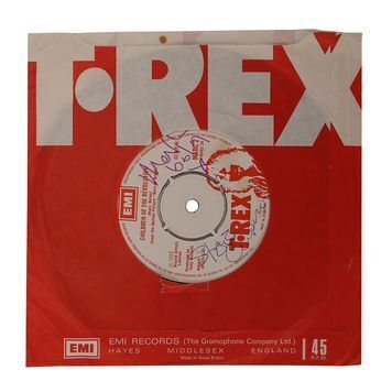 Lot # 611 : T.REX - "Children Of The Revolution" Autographed Single