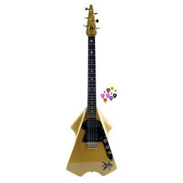 Lot # 616 : TERENCE TRENT DARBY (REAL NAME: SANANDA MAITREYA) - Gold-Coloured Electric Guitar