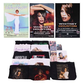 Lot # 619 : WHITNEY HOUSTON - Collection of Autographed CDs, Merchandise and a Promotional Still