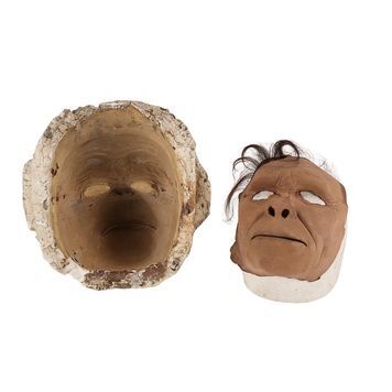 Lot # 625 : 2001: A SPACE ODYSSEY (1968) - Stuart Freeborn Collection: Dawn of Man Prototype Mask and Mould