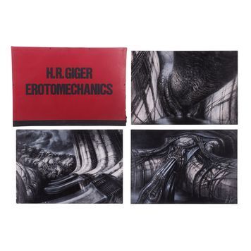 Lot # 642 : ALIENS (1986) - Harry Harris Collection: H.R. Giger Erotomechanics Portfolio and Three Prints