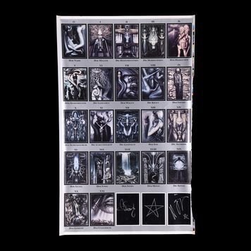 Lot # 643 : ALIENS (1986) - Harry Harris Collection: H.R. Giger Autographed Tarot Cards Proof Print