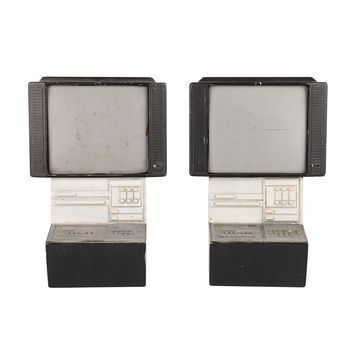 Lot # 659 : ALIENS (1986) - Harry Harris Collection: Pair of Model Miniature USS Sulaco Vidfones
