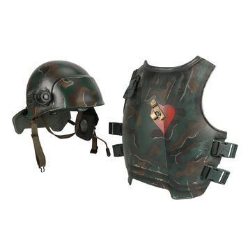 Lot # 665 : ALIENS (1986) - Terry English-made Replica Hicks (Michael Biehn) Chestplate and Helmet