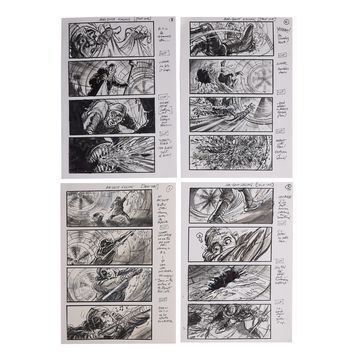 Lot # 674 : ALIEN 3 (1992) - Martin Asbury Hand-drawn Pencil and Ink Storyboards for the Air Duct Killing