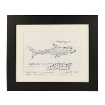 Lot # 692 : AUSTIN POWERS IN GOLDMEMBER (2002) - Hand-drawn Shark with Laser beams Concept Illustration