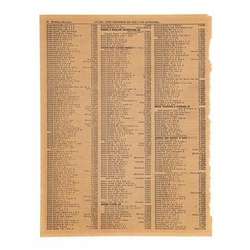 Lot # 698 : BACK TO THE FUTURE (1985) - Torn Phone-book Directory Page