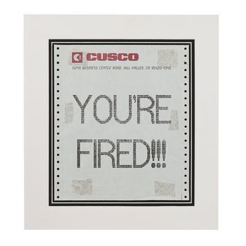 Lot # 701 : BACK TO THE FUTURE PART II (1989) - CusCo "You're Fired!!!" Fax