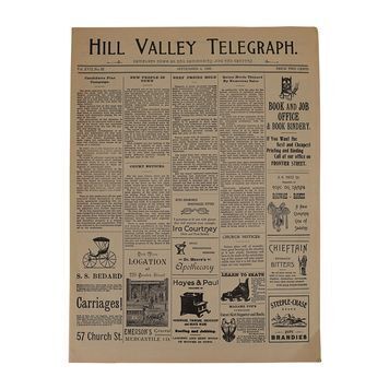 Lot # 706 : BACK TO THE FUTURE PART III (1990) - Hill Valley Telegraph Newspaper
