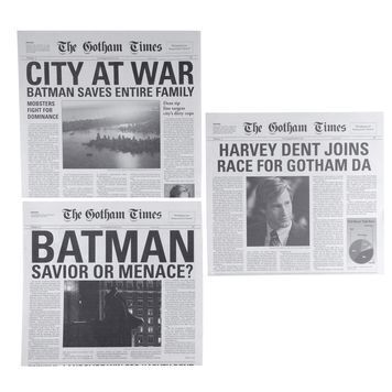 Lot # 738 : DARK KNIGHT, THE (2008) - Set of Three The Gotham Times Newspapers Covers