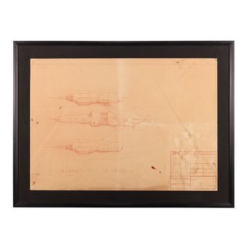 Lot # 750 : BLAKE'S 7 (T.V. SERIES, 1978 - 1981) - Framed Liberator Blueprint