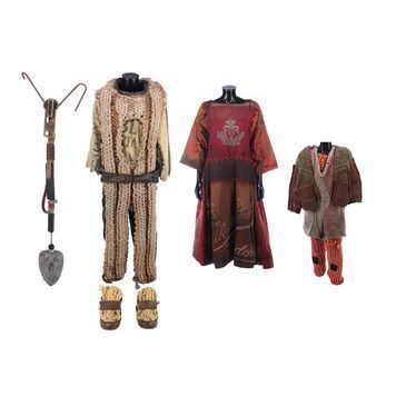 Lot # 762 : BORROWERS, THE (1998) - Three Borrowers Costumes and Pod Clock's (Jim Broadbent) Spoon Gadget