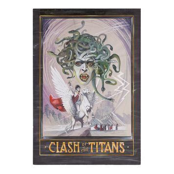 Lot # 800 : CLASH OF THE TITANS (1981) - Hand-painted Chris Achilleos Poster Concept Artwork