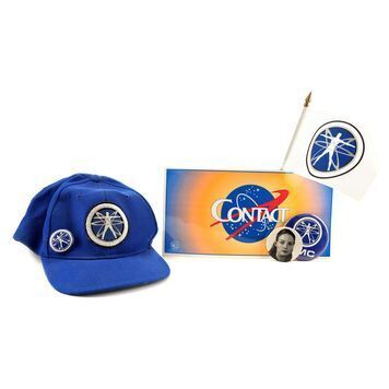Lot # 818 : CONTACT (1997) - Dr. Ellie Arroway (Jodie Foster) Pin with IMC and Production Ephemera