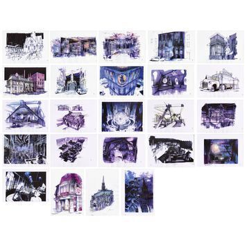 Lot # 826 : CROW, THE (1994) - Set of 24 Printed Concept Artworks with Handwritten Annotations