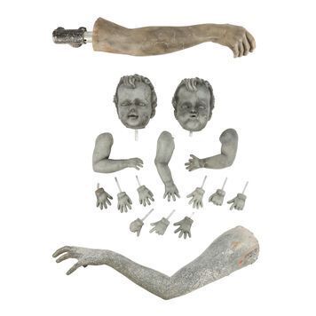 Lot # 868 : DOCTOR WHO: THE ANGELS TAKE MANHATTAN - BBC Children In Need Collection: Cherub Weeping Angel Heads and Hands, and Pair of Weeping Angel Arms