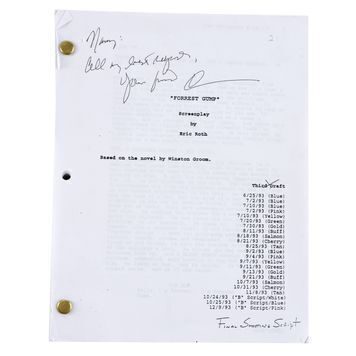 Lot # 915 : FORREST GUMP (1994) - Eric Roth-Autographed Bound Final Shooting Script