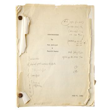 Lot # 950 : GHOSTBUSTERS (1984) - Bound Annotated Script