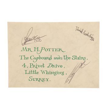 Lot # 975 : HARRY POTTER AND THE PHILOSOPHER'S STONE (2001) - Cast-autographed Hogwarts Acceptance Envelope