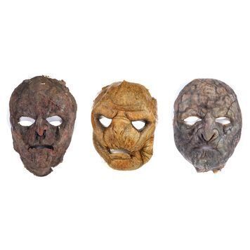 Lot # 1005 : HOBBIT: AN UNEXPECTED JOURNEY (2012), THE - Set of Three Orc Masks
