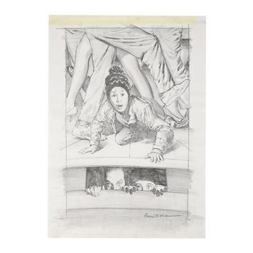 Lot # 1009 : HOME ALONE 2: LOST IN NEW YORK (1992) - Hand-drawn Poster Concept Art